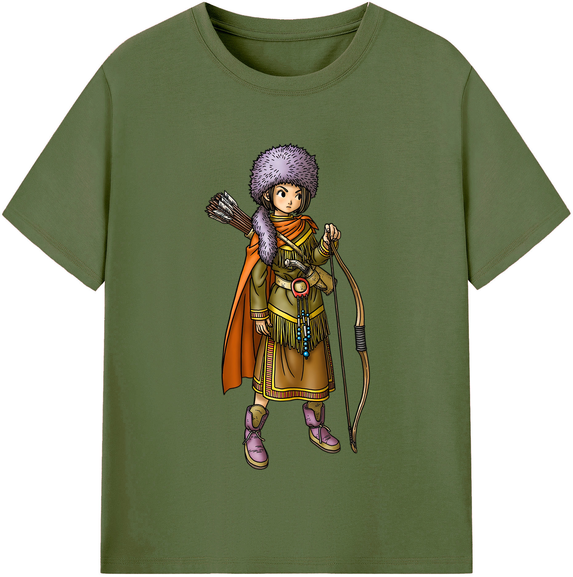 （画像用） ドラゴンクエスト Doragon Kuesuto Dragon Quest 綿100％半袖Tシャツ（フロントプリント）